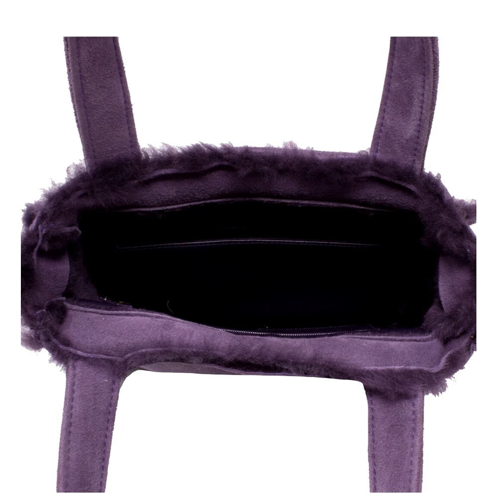 CHANEL Purple Shearling Mini Logo Handbag (Authentic Pre-Owned) - Picture 2 of 14